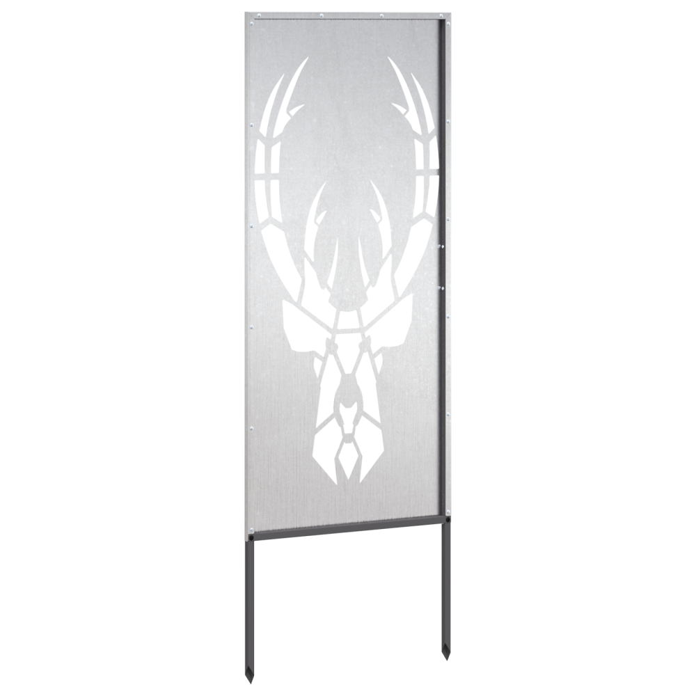 Produktbild för Trädgårds integritetsskärm Silver 50 x 140 cm Rostfritt stål