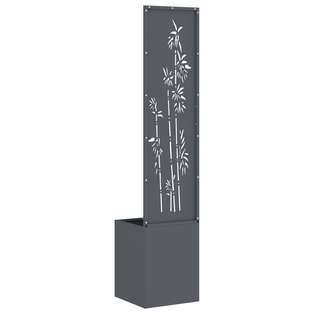 Produktbild för Trädgårds integritetsskärm Antracit 32 x 140 cm Kallvalsat stål