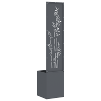 Produktbild för Trädgårds integritetsskärm Antracit 32 x 140 cm Kallvalsat stål
