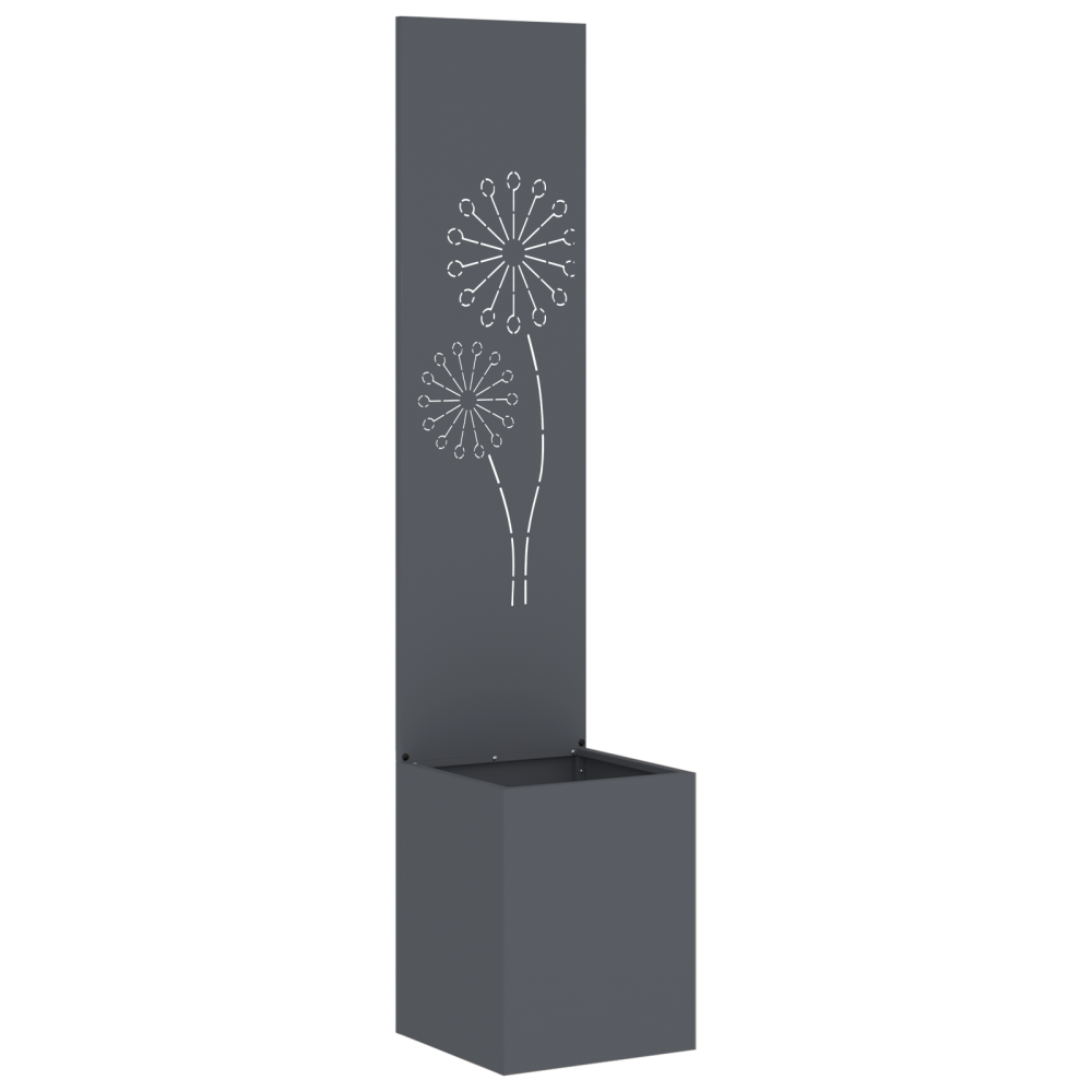 Produktbild för Trädgårds integritetsskärm Antracit 32 x 150 cm Kallvalsat stål
