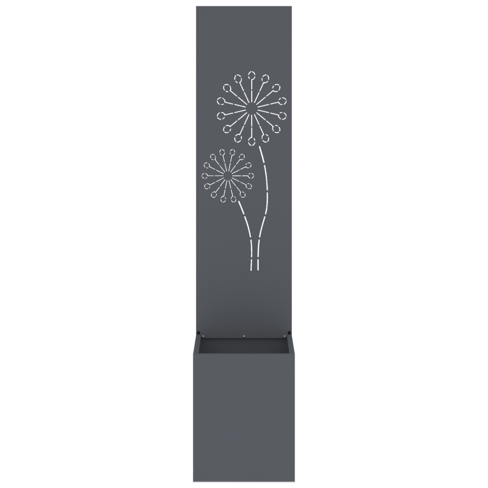 Produktbild för Trädgårds integritetsskärm Antracit 32 x 150 cm Kallvalsat stål
