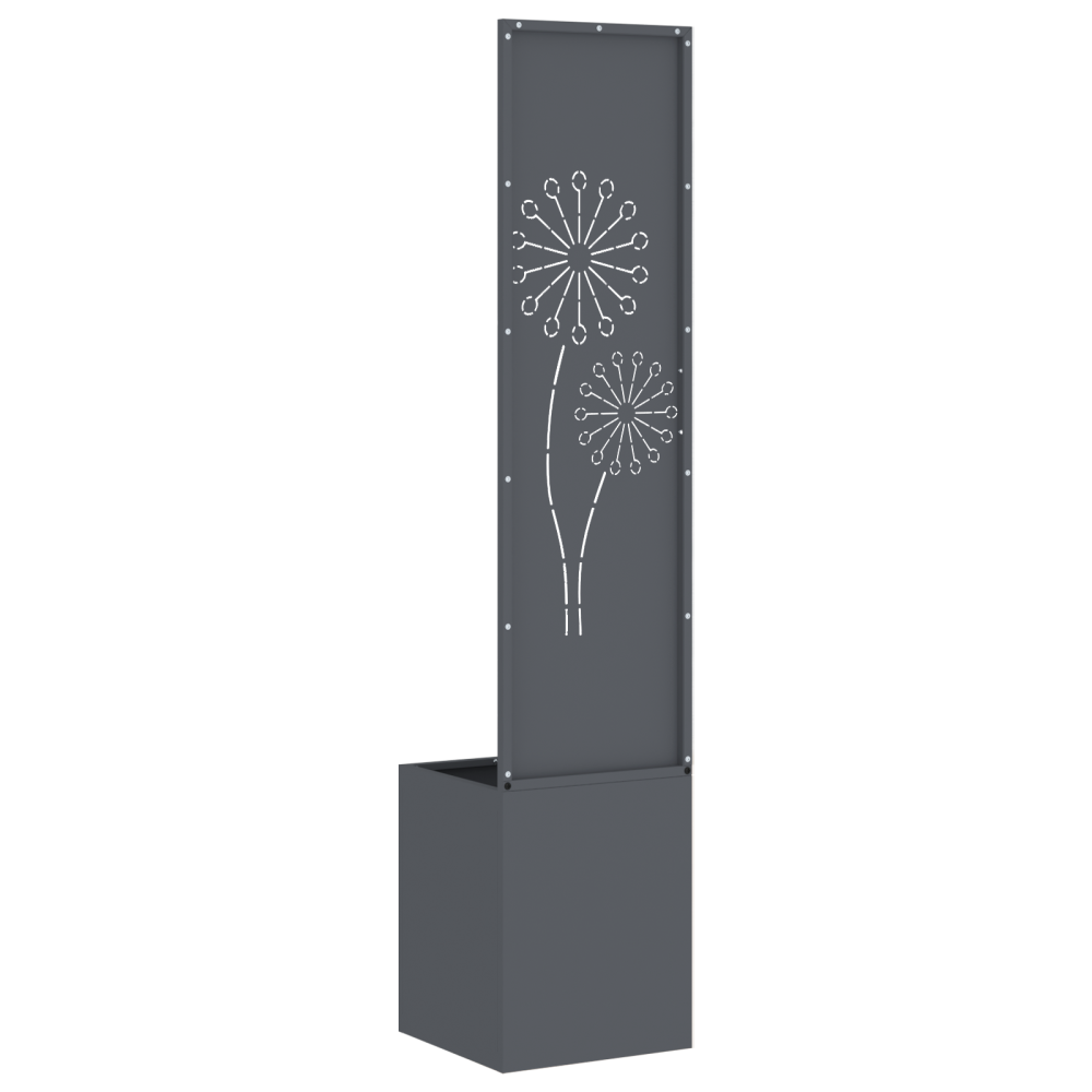 Produktbild för Trädgårds integritetsskärm Antracit 32 x 150 cm Kallvalsat stål