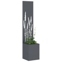 Produktbild för Trädgårds integritetsskärm Antracit 32 x 150 cm Kallvalsat stål