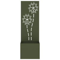 Produktbild för Trädgårds integritetsskärm Olivgrön 50 x 140 cm Kallvalsat stål