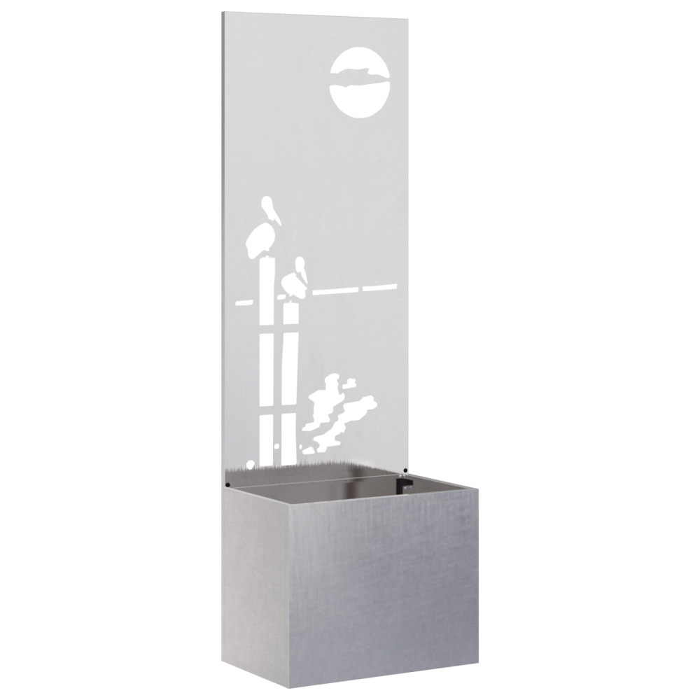 Produktbild för Trädgårds integritetsskärm Silver 50 x 150 cm Rostfritt stål