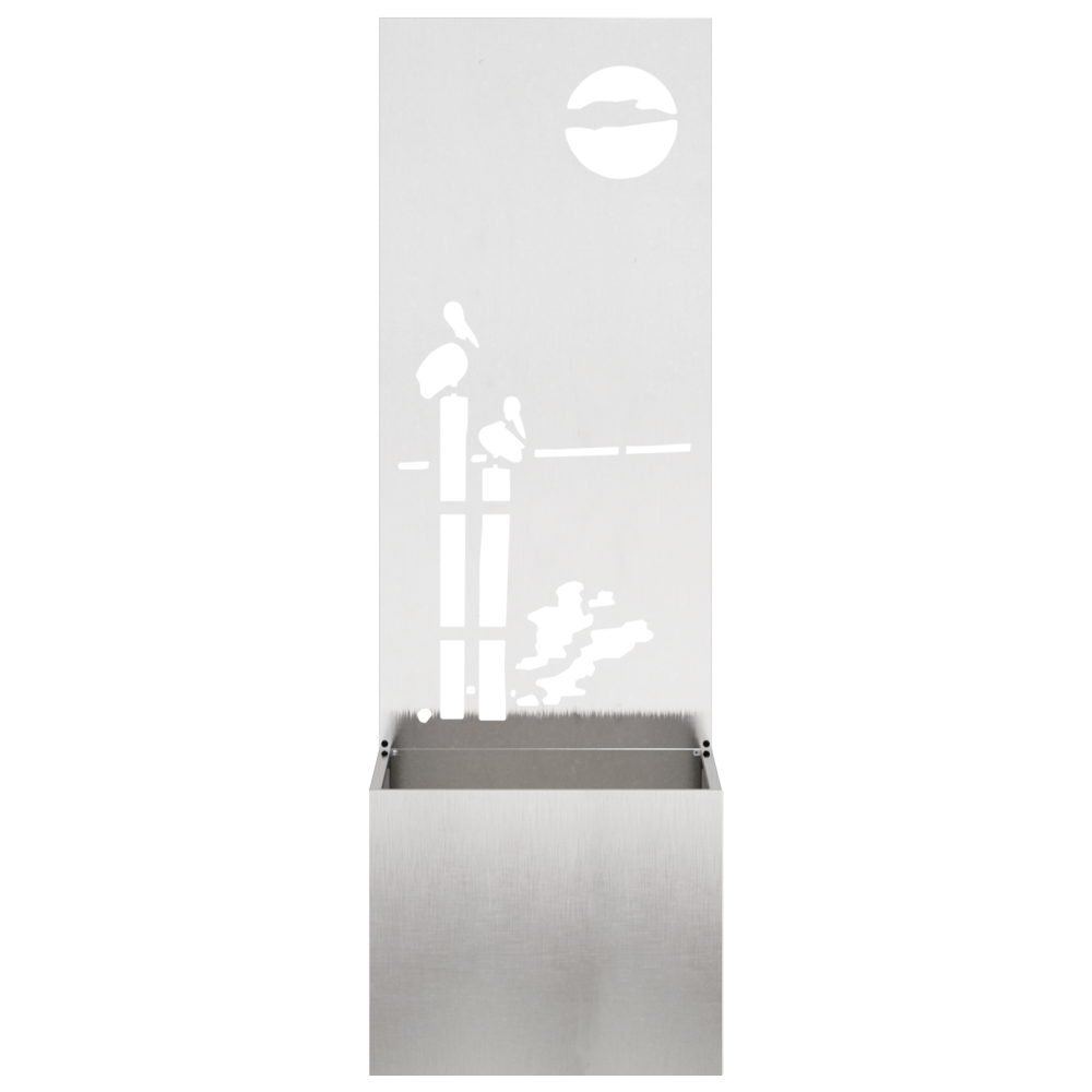 Produktbild för Trädgårds integritetsskärm Silver 50 x 150 cm Rostfritt stål