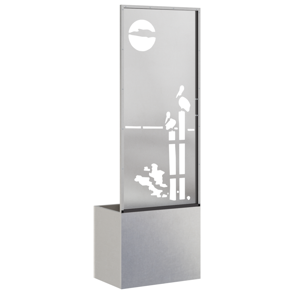 Produktbild för Trädgårds integritetsskärm Silver 50 x 150 cm Rostfritt stål