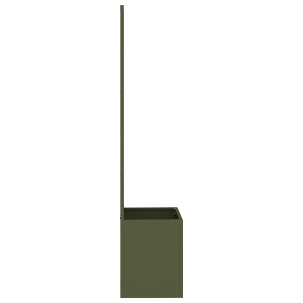 Produktbild för Trädgårds integritetsskärm Olivgrön 50 x 150 cm Kallvalsat stål