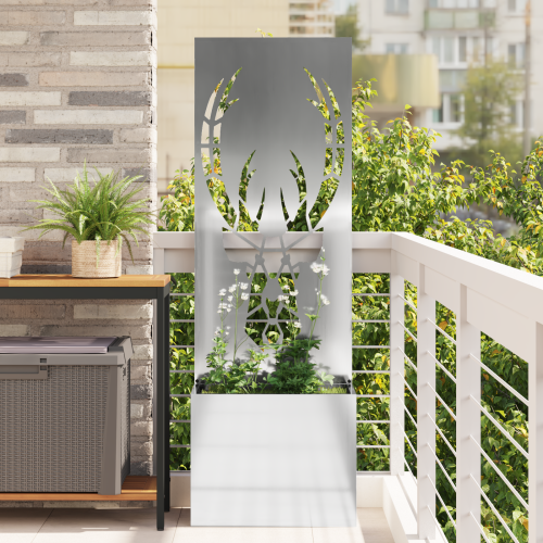 vidaXL Trädgårds integritetsskärm Silver 50 x 150 cm Galvaniserat stål