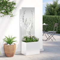 Produktbild för Trädgårds integritetsskärm Silver 50 x 150 cm Galvaniserat stål