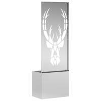 Produktbild för Trädgårds integritetsskärm Silver 50 x 150 cm Galvaniserat stål