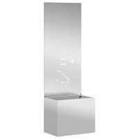 Produktbild för Trädgårds integritetsskärm Silver 50 x 150 cm Galvaniserat stål