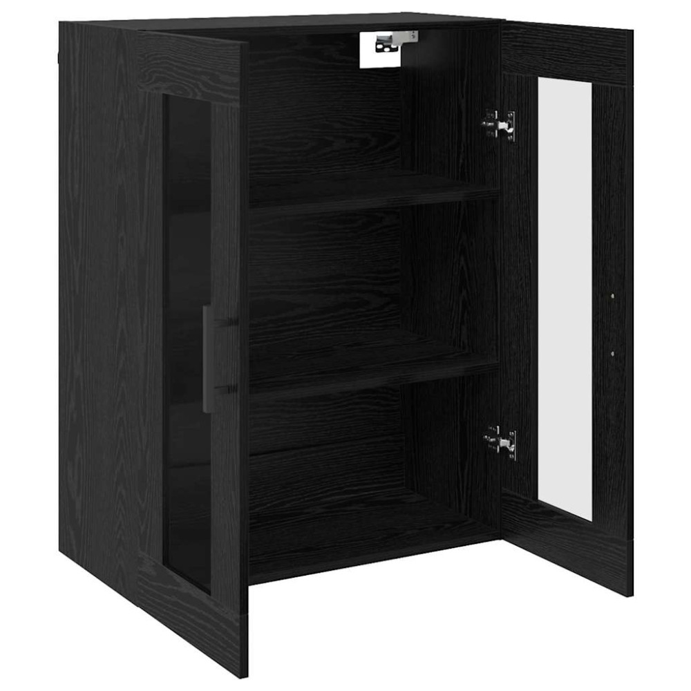 Produktbild för Väggskåp Svart ek 69.5 x 34 x 90 cm Konstruerat trä
