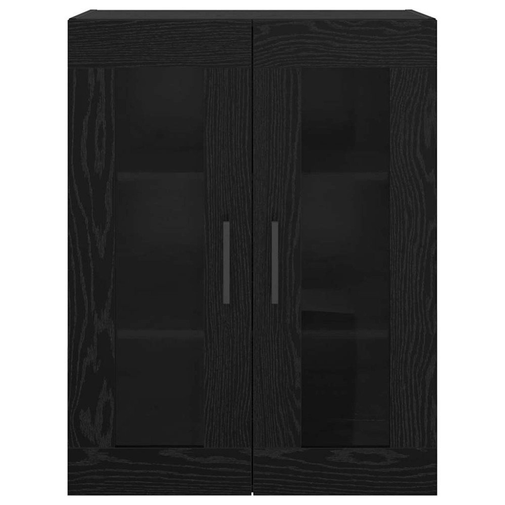 Produktbild för Väggskåp Svart ek 69.5 x 34 x 90 cm Konstruerat trä