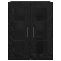Produktbild för Väggskåp Svart ek 69.5 x 34 x 90 cm Konstruerat trä