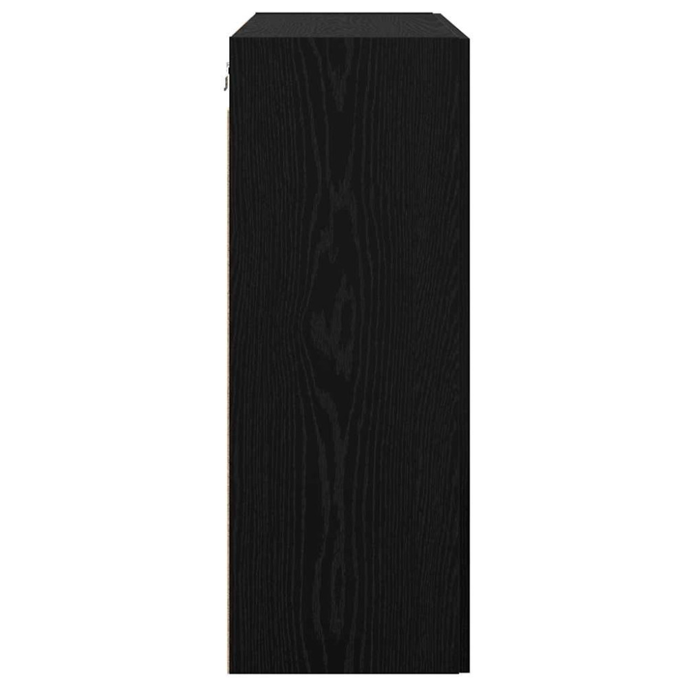 Produktbild för Väggskåp Svart ek 69.5 x 34 x 90 cm Konstruerat trä