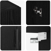 Produktbild för Väggskåp Svart ek 69.5 x 34 x 90 cm Konstruerat trä