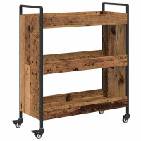 Produktbild för Köksvagn Gammalt trä 70 x 30 x 82 cm Konstruerat trä