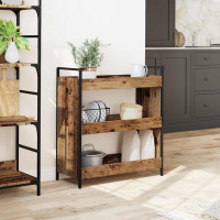 Produktbild för Köksvagn Gammalt trä 70 x 30 x 82 cm Konstruerat trä