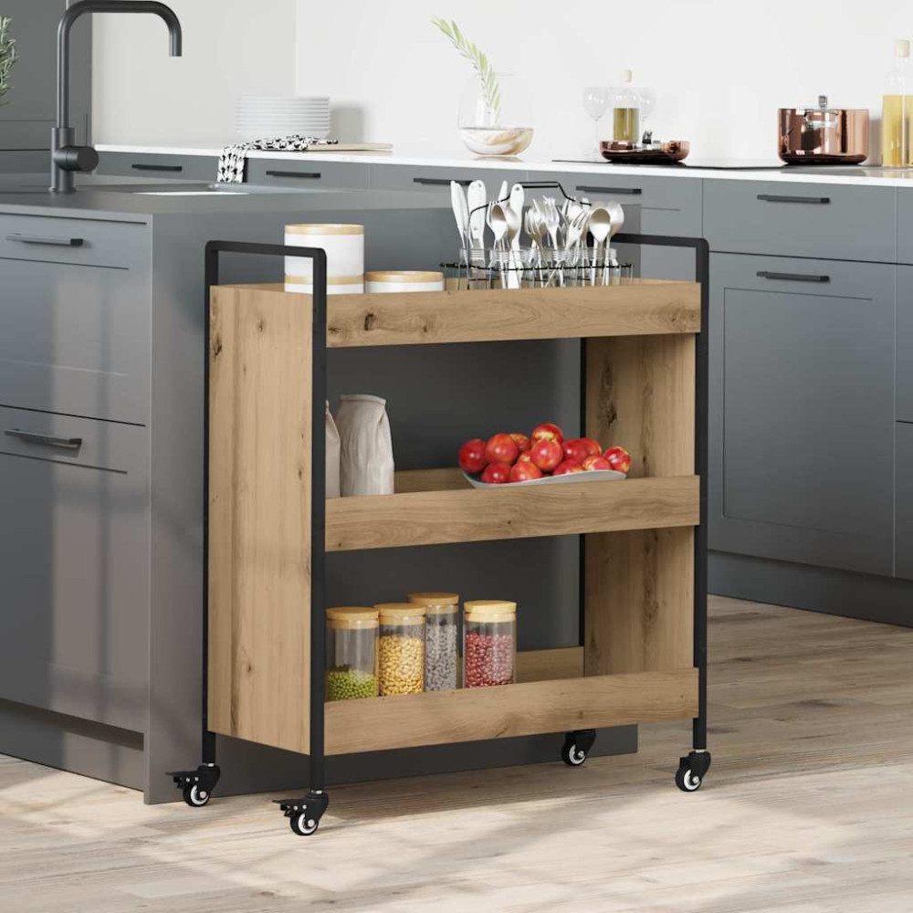 Produktbild för Köksvagn Artisan Ek 70 x 30 x 82 cm Konstruerat trä