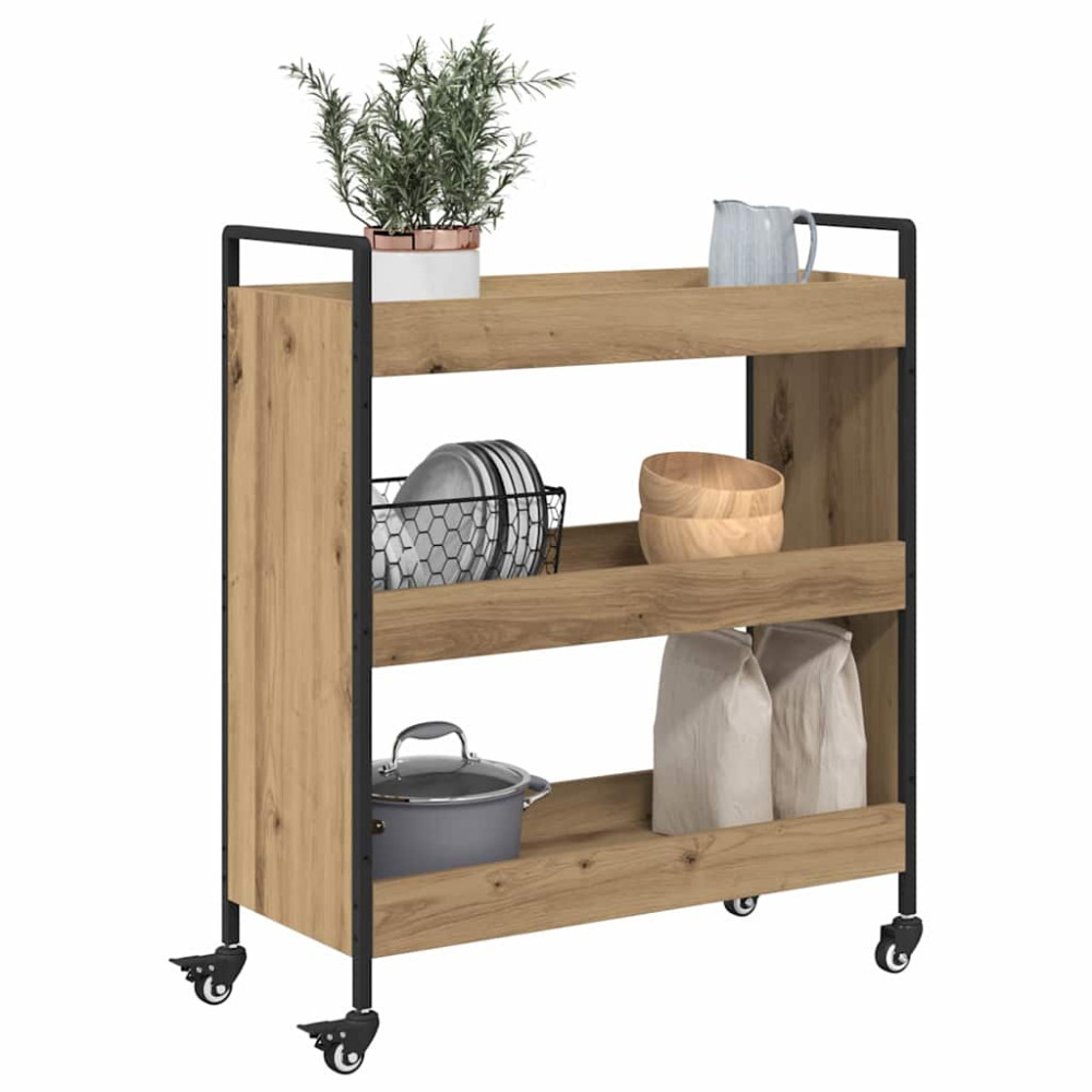 Produktbild för Köksvagn Artisan Ek 70 x 30 x 82 cm Konstruerat trä