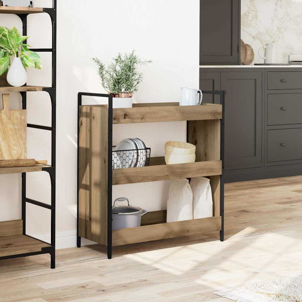 Produktbild för Köksvagn Artisan Ek 70 x 30 x 82 cm Konstruerat trä