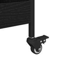Produktbild för Köksvagn Svart Ek 70 x 30 x 82 cm Konstruerat trä