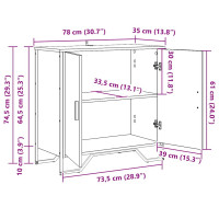 Produktbild för Sideboard Gammalt trä 78 x 35 x 74.5 cm