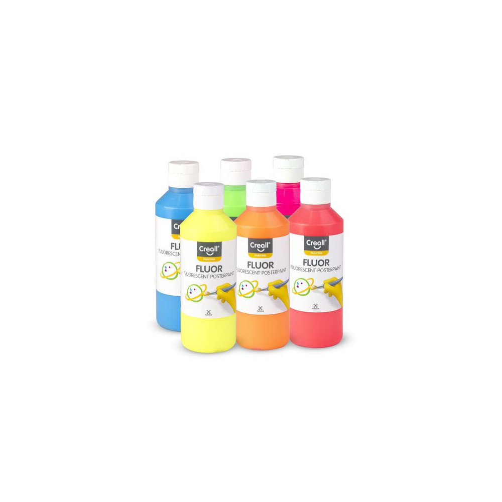 Produktbild för Fluorescerande färg CREALL 6x250ml