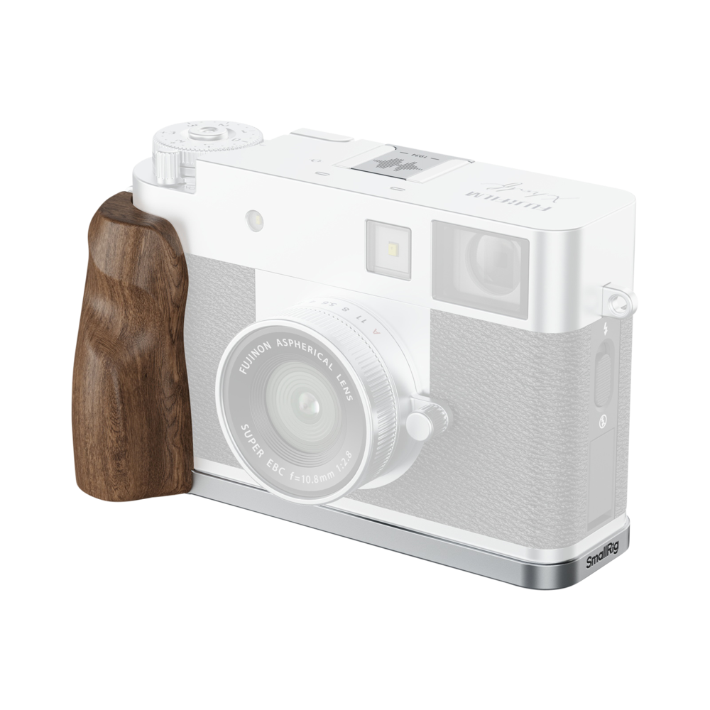 Produktbild för SmallRig 5223 L-Shaped Mount Plate with Wooden Handle for FUJIFILM X half Silver