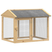 Produktbild för Hönsgård 3 pcs Brun Massiv furu