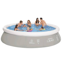 Produktbild för Jilong Rund uppblåsbar pool grå 450 x 122 cm