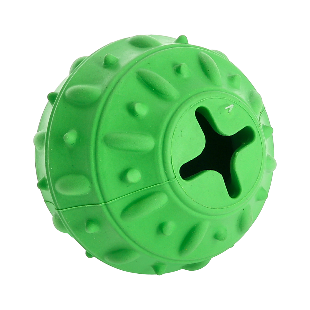 Produktbild för Rough Play Hundleksak Gummi Dental Treat Grön 7cm