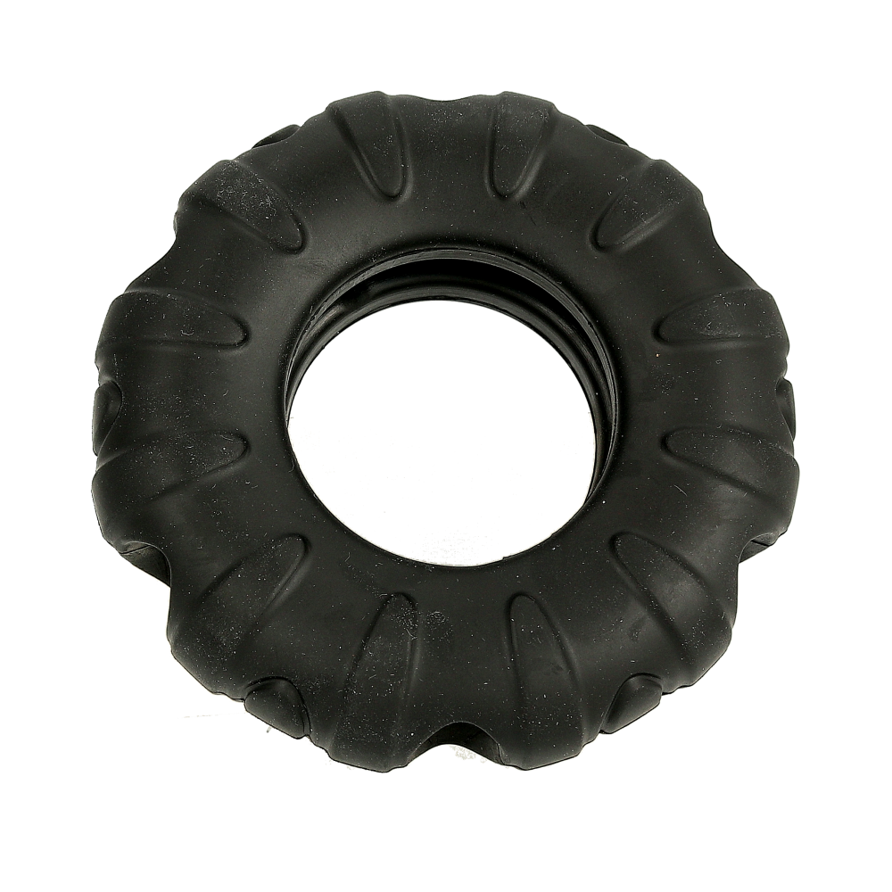 Produktbild för Rough Play Hundleksak Gummi Däck Svart 11cm