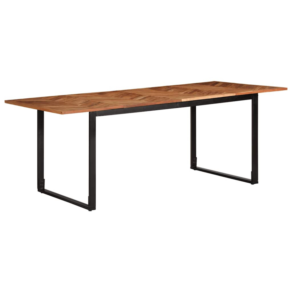Produktbild för Matbord 200x100x75 cm massivt trä akacia