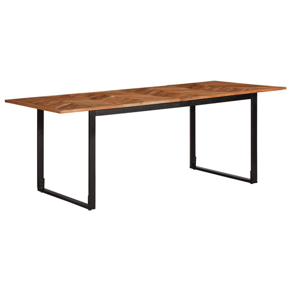 Produktbild för Matbord 200x100x75 cm massivt trä akacia