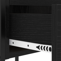 Produktbild för Nattduksbord 2 pcs Svart Ek 42 x 41 x 61 cm Konstruerat trä