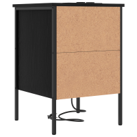 Produktbild för Nattduksbord 2 pcs Svart Ek 42 x 41 x 61 cm Konstruerat trä
