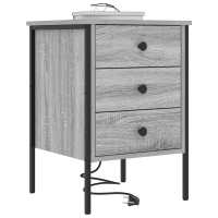 Produktbild för Nattduksbord 2 pcs Grå Sonoma 42 x 41 x 61 cm Konstruerat trä