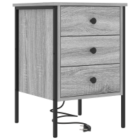 Produktbild för Nattduksbord 2 pcs Grå Sonoma 42 x 41 x 61 cm Konstruerat trä