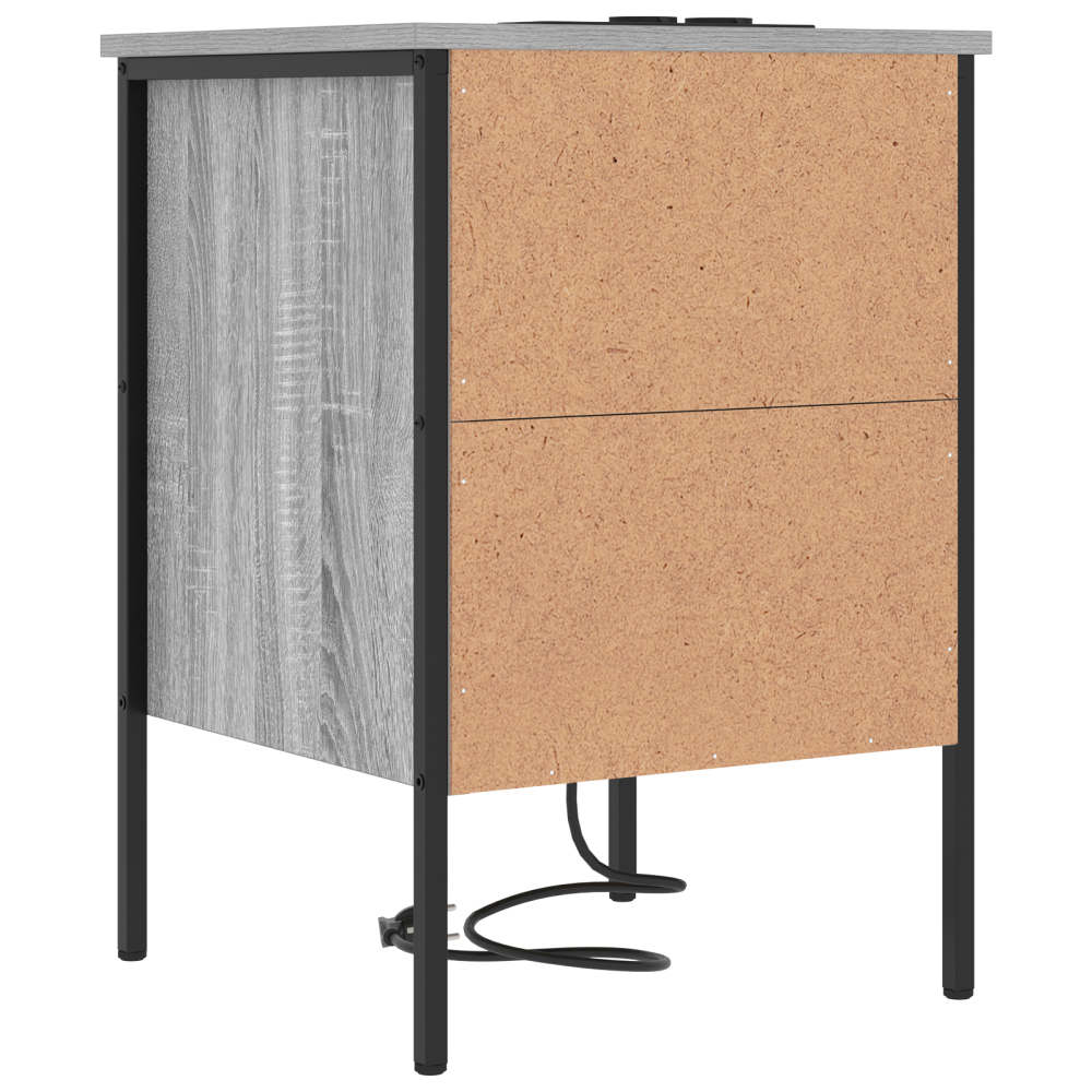 Produktbild för Nattduksbord 2 pcs Grå Sonoma 42 x 41 x 61 cm Konstruerat trä