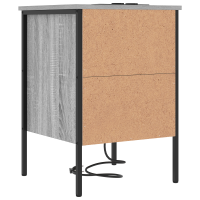 Produktbild för Nattduksbord 2 pcs Grå Sonoma 42 x 41 x 61 cm Konstruerat trä