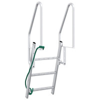 Produktbild för 3-stegs bryggstege Silver 58 x 77 x 144 cm Aluminium