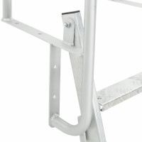 Produktbild för 3-stegs bryggstege Silver 58 x 77 x 144 cm Aluminium