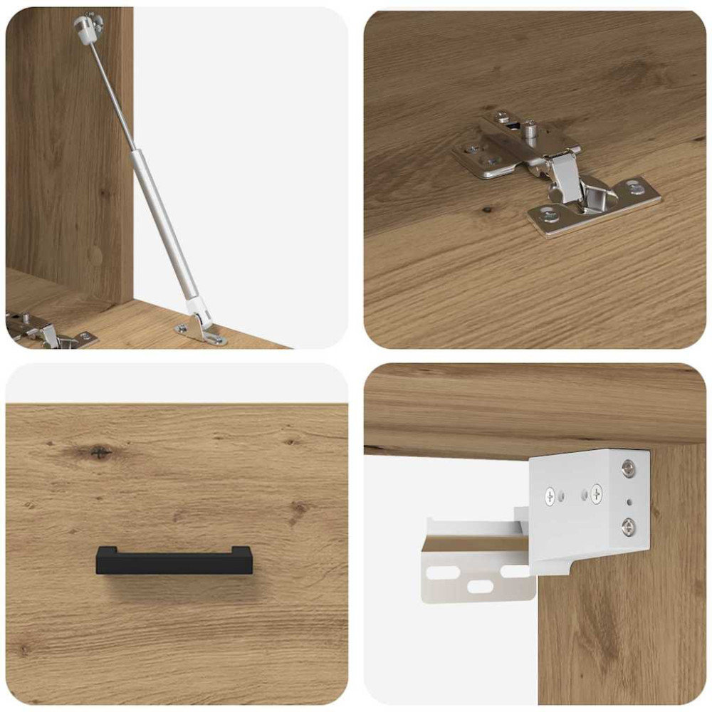 Produktbild för Väggmonterat skåp Artisan Ek 60 x 36,5 x 35 cm Konstruerat trä