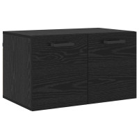 Produktbild för Väggmonterat skåp Svart Ek 60 x 36,5 x 35 cm Konstruerat trä