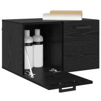 Produktbild för Väggmonterat skåp Svart Ek 60 x 36,5 x 35 cm Konstruerat trä