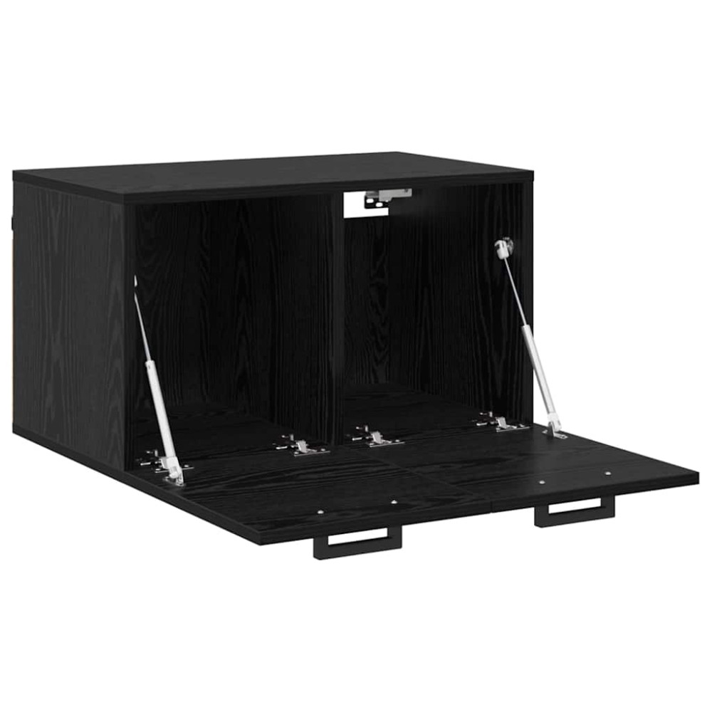 Produktbild för Väggmonterat skåp Svart Ek 60 x 36,5 x 35 cm Konstruerat trä