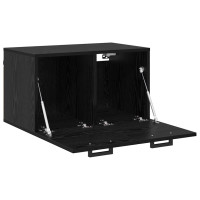 Produktbild för Väggmonterat skåp Svart Ek 60 x 36,5 x 35 cm Konstruerat trä