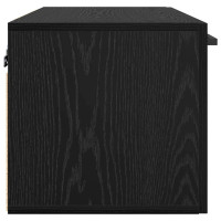 Produktbild för Väggmonterat skåp Svart Ek 60 x 36,5 x 35 cm Konstruerat trä